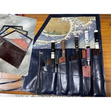 和欣行 JIU Studio 手工皮質刀卷/刀包/刀袋, 1個, 咖啡色