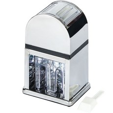 手搖刨冰機碎冰機 綿密沙冰製作器 雞尾酒冰塊顆粒機, 銀色, 1個, 手動