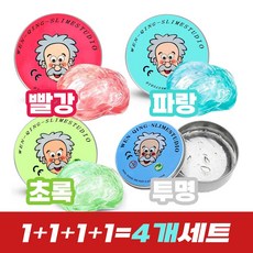 노디샵 박사 퍼티 슬라임 유리 기포 스트레스해소 피젯토이 세트, 4개, 45g, B세트