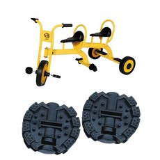 다인용 자전거 회전 야외 페달 상품 스핀바이크 교육 원형 놀이기구 바이크 유치원 스핀, 삼륜차 발판 1.2cm 사각1개 카드 포함