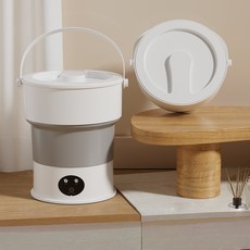 PYHO 탈수기능 휴대용 미니 세탁기 캠핑 수관 속옷 양말 여행용 소형세탁기, 그레이, HC-001