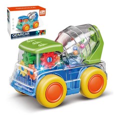 토이머스 LED 불빛나는 레미콘 중장비 장난감, 혼합색상, 1개