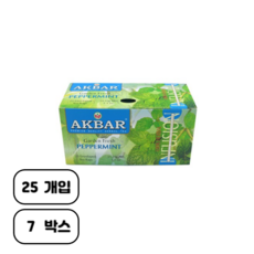 아크바 페퍼민트 허브차, 1.25g, 25개입, 7박스