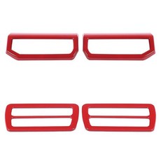 Daeiclru 대시보드 에어 벤트 콘센트 커버 토요타 타코마 2024 2025와 호환 측면 공기 배출구 커버 센터 콘솔 A/C 윈드 아웃렛 트림 커버 프로텍터 액세서리(, 레드