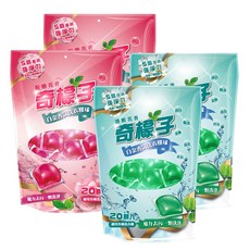 奇檬子 白金香氛洗衣膠球, 1個, 粉戀花香4包, 20顆