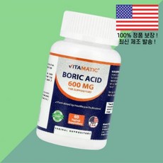 비타민 붕산 600mg 60정 Vitamatic Boric Acid 60 Vaginal Suppositories, 비타민 붕산 600mg 60정 Vitamatic Bor, 60, 1