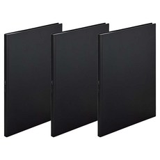 리히트랩 부채 컬렉션파일 8매, 제트 블랙, 3개