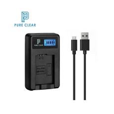 퓨어클리어 니콘 LCD 싱글 USB 호환 충전기, EN-EL10, 1개