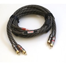 川木 美國發燒級 高純銅 雙RCA 雙蓮花信號音訊線 紅白功放音響線 W227, 黑白2米, 1個