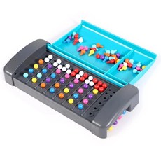 몬테소리 마스터마인드 코드 브레이킹 미니 보드 게임 여행 장난감 가족 어린이 교육 지적, [01] 라이트 그린, 1개