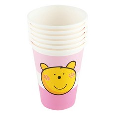 83번 종이컵 7온스 6입 [핑크베어], 단품, 단품