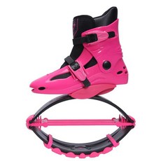 캉구화 점핑슈즈 방방지 점프화 높이뛰기 트레이닝, 블랙/핑크 39-41XL 아동 20-40KG