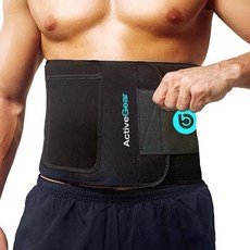 ActiveGear 暴汗束腰帶 口袋款, 1個, 口袋款 加速暴汗（黑藍色）,1個, 黑藍色