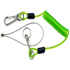 공구낙하방지걸이(스프링+와이어), 스프링+와이어(형광색), 형광색, 1개