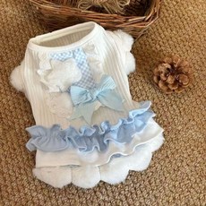 貓咪衣服 狗狗衣服 公主裙子 寵物薄款春夏裝, 白色,L背34建议8-10斤左右, 白色
