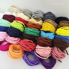 와요또 3mm 스웨이드끈 5m 인조가죽 34컬러 가죽끈 세무끈, 11.연그레이, 1개