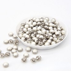 50pcs 사랑스러운 액세서리 공예 미니 진주 단추 Pullip 의류 봉제 DIY 인형 옷 Bjd Blythe, 5mm, 02 silver 5mm