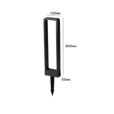 볼라드등 잔디등 정원등 야외 방수 IP68 15W LED 잔디 램프 외부 볼라드 바닥 정원 조명 경로 안뜰 도로, [01] 800mm Pin type, [09] AC220V-240V, [01] 3000k