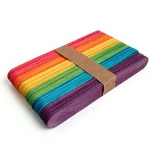 삼광문구 하드스틱(대) 컬러혼합 50개 우드스틱 컬러하드막대 컬러아이스크림막대