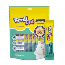 프라미야식파우치80g + 베르디캣 퓨어바이옴 국내생산 대용량 고양이 기능성 유산균 짜먹는간식, 이뮨, 30g, 24개