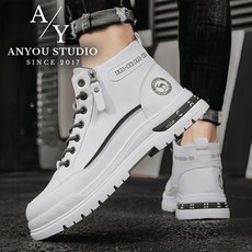 ANYOU 남성 통굽 방수 하이탑 운동화 캐주얼 스포티 마틴부츠 스니커즈