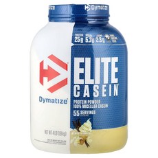 Dymatize 다이마타이즈 엘리트 카제인 스무스 바닐라 4 lb 1.8 kg 파우더 영양제 건강보조식품, 1개, 1.8kg