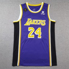 코비 브랜트 레이커스 농구유니폼 자수 퍼플 레트로