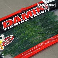 다미끼 아머쉐드 5인치 광어 다운샷 웜, 1세트, 6.4g, 304 WATERMELON BLACK