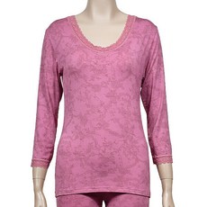 피엔알 피엔알 플라워 나염 여성용 8부 상의 내의 (P001830547)