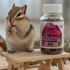 무디 소형 반려동물 건조 밀웜 곤충단백질, 15g