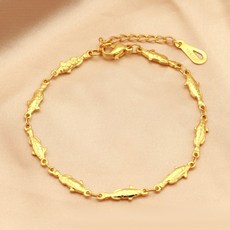 한일계 금붕어 팔찌녀 2024년 신형 티타늄강 경사 소수 정교 삼계선미 절친 왕홍, 작은 금붕어 팔찌, 1개