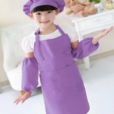 아동용 앞치마 쿠킹 키즈 요리실습 위생적 주방놀이 실용, 라이트그린_L(7-13세)