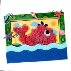 [하늘다원]스칸디아모스 고래액자 만들기/2매, 본상품