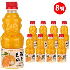 제주팡 천혜향 감귤주스 (320ml x 8병) 물 한방울 들어가지 않은 100%착즙, 8개, 320ml
