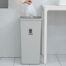 자이언트 대용량 오픈 휴지통 75L 1개, 라이트그레이