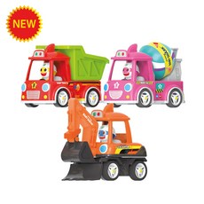 핑크퐁 아기상어 중장비자동차 3종 단품 포크레인 덤프트럭 트럭믹서, 중장비포크레인, 1개