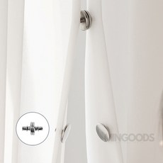 민굿샵 커튼 자석고정핀 커튼연출, 실버, 2개