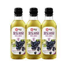 CJ 백설 포도씨유, 500ml, 3개