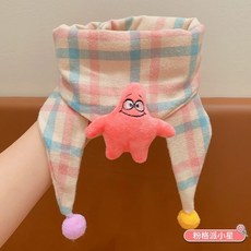 兒童圍巾 可愛圍巾 高顏值圍巾 防風保暖 兒童圍巾可愛寶寶秋冬卡通三角巾嬰幼兒防風保暖脖套女童護頸圍脖