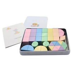 ScienceBaby 磁力積木玩具, 棉花糖磁吸方塊 (40pcs), 1個