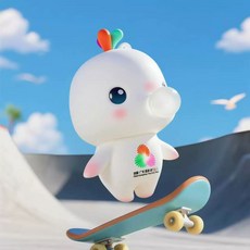 대만닭 캐릭터 변색 버블 스트레스 해소 키링 인형, 다완치킨이 비눗방울을 뿜는 [투명박스]