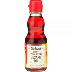 Roland Foods 볶은 참깨의 Hot Pure 참기름 특수 수입 식품 180ml(6.28온스) 병