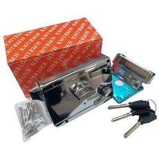 BIRD 台灣貨 三段鎖 卡巴鎖匙 3段鎖 白鐵門鎖 大門鎖 三段鎖 連體式三段鎖 鐵門鎖 卡霸鎖匙, 1套裝