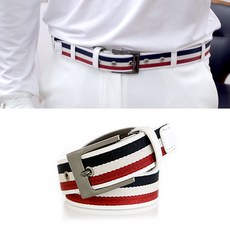 어바인 골프벨트 캐주얼 웨빙 허리띠, 화이트, 1개