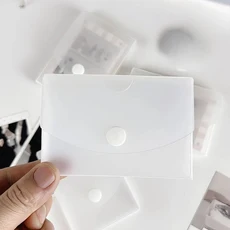 카드 및 스티커 보관을 위한 4개입 반투명 데스크탑 보관함 투명한 사무용 정리함, 1개, 01 4pcs-Horizontal