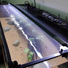 無品牌 魚缸頂蓋 防跳網 強磁吸隱形透氣爬蟲蓋, 1個, 黑邊+白六角網 5mm孔 ,20x20 新型特強磁