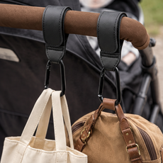 리프하임 길이조절 원터치 고정 유모차 걸이, 2개, 블랙