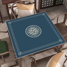 마작테이블매트 두꺼운 방음 내마모성 카드게임 정사각형 포커용, 1개, MJ-05 블루 90x90cm