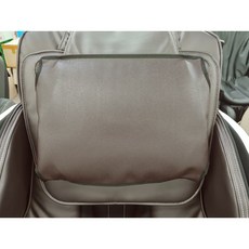 [새날] 안마의자 커버 머리 쿠션용(고급인조가죽) 바디프랜드 휴테크 코지마 외 호환 간편부착 흘러내림 방지 구김 최소화, 갈색