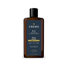 Cremo Bourbon & Oak 투인원 샴푸 및 컨디셔너 모든 모발 유형에 수분을 공급하고 클렌징하는 이발소 등급 품질 473.2ml(16온스) 407790, 16 Fl Oz (Pack of 1), Palo Santo